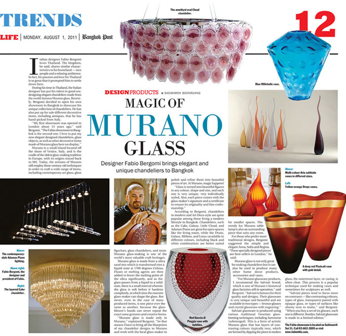 Magic of Murano glass -- Bangkok Post