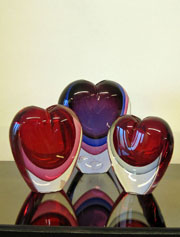 Murano glass vases bowls