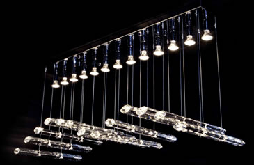 Adamas Piano 706 PP13. Chic and sleek design combined with the finest cut crystal in a variety of geometrical shapes is what makes Essence the must have lighting for the 21st century.