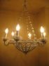 Main photo for 19th C. Genovese beaded basket chandelier (X17)