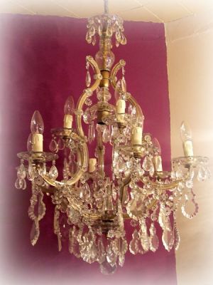 1930's Maria Theresa chandelier - 2 tiers (09-56)