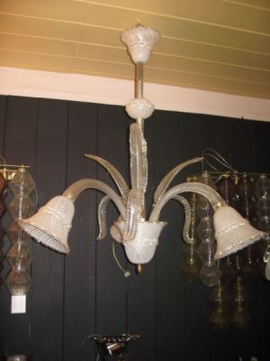 Vintage Venini chandelier with leaves (11-45)