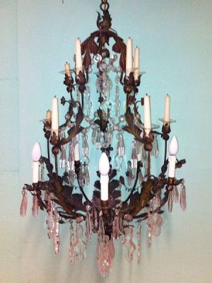 1920's Florentine cage chandelier (12-31)