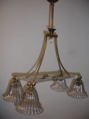 1930's Barovier chandelier 4 lights (12-46 I)