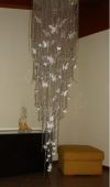 Ceramic Butterfly Cascade in  Optical Fiber and Crystal