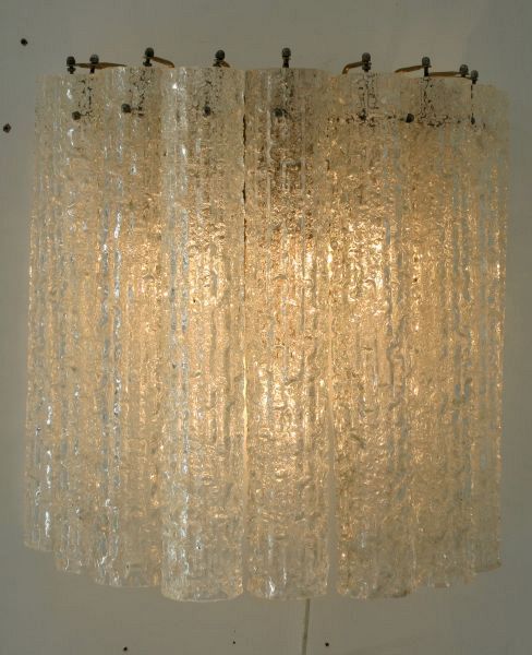 Pair of Murano Corteccia Glass Wall Lights by Venini, circa 1960s 1