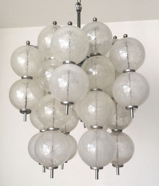 Murano Glass Balls Chandelier by Venini, circa 1960s 1