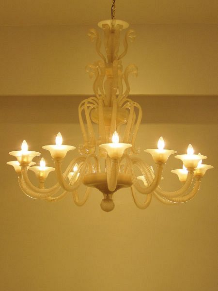 Venetian silk chandelier 1 tier 1