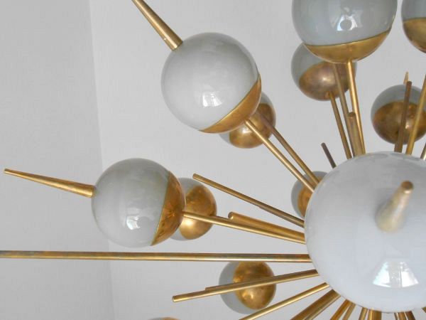 Fabulous Sputnik Brass Chandelier 1