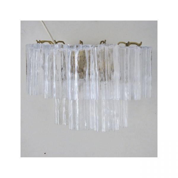 Set of 6 Murano Tronchi Glass Wall Lights by Venini, circa 1960s